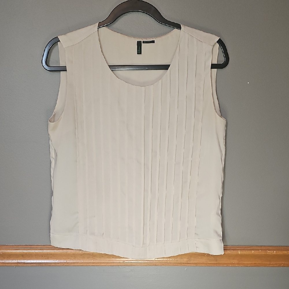 United Colors Of Benetton Cream Sleeveless Tank